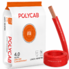 Polycab LF FR 4 Sq.mm 1 Core Copper Wire – Red | 180 Meters