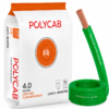 Polycab LF FR 4 Sq.mm 1 Core Copper Wire – Green | 180 Meters