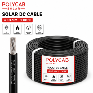 Polycab Solar DC Cable 4 Sq.mm 1 Core | XLPO UV Resistant PV Cable