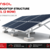 Zensol 100% HDG Solar Rooftop Structure – 6 Panel (2×3 MMS) – Front 2 Ft / Rear 4 Ft