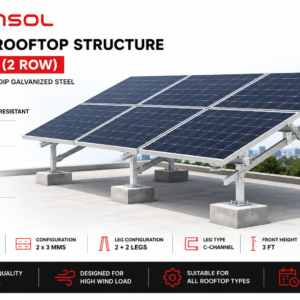 ZENSOL 100% HDG Solar Rooftop Structure 6 Panel | Front 3 Ft Rear 4.5 Ft