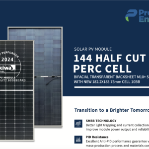 Premier Energies 550W DCR Mono PERC Bifacial Transparent Solar Panel