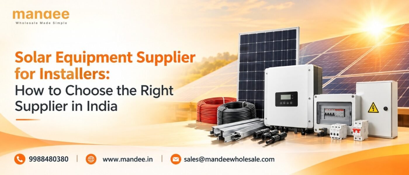 Solar equipment supplier for installers in India